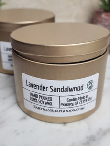Lavender Sandalwood Candle Earthly Soap Goods