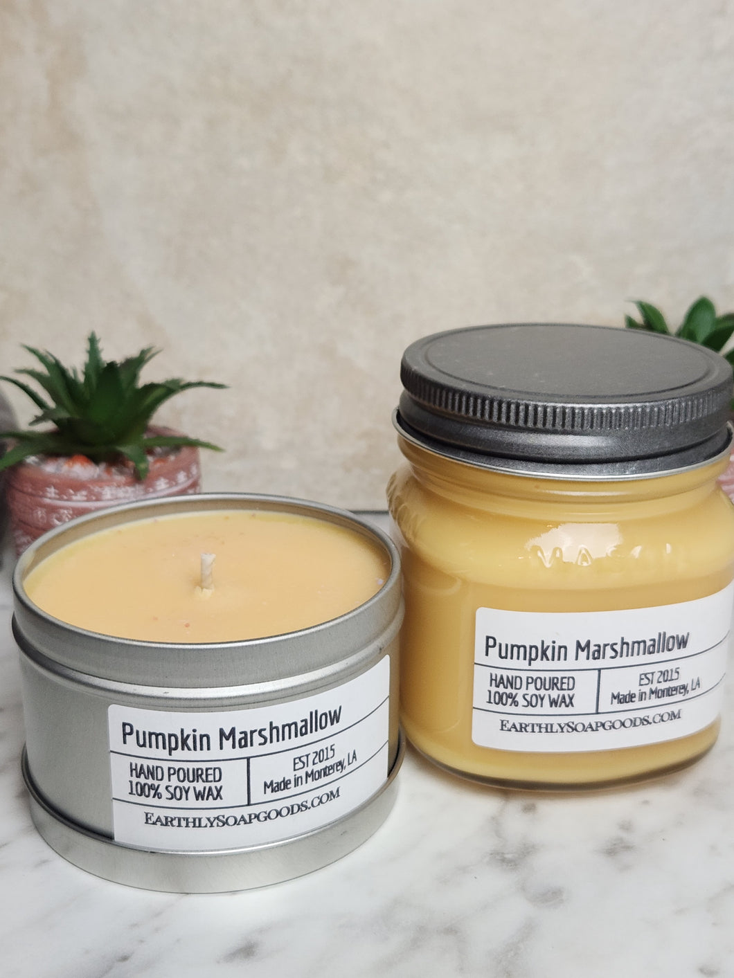 Pumpkin Marshmallow Candles Earthly Soap Goods