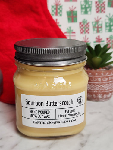 Bourbon Butterscotch Candle Earthly Soap Goods