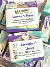 Load image into Gallery viewer, Lavender Vetiver Goats Milk Soap