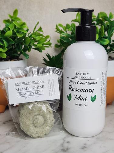 Rosemary Shampoo & Conditioner Set Earthly Soap Goods