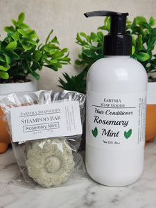 Rosemary Shampoo & Conditioner Set Earthly Soap Goods