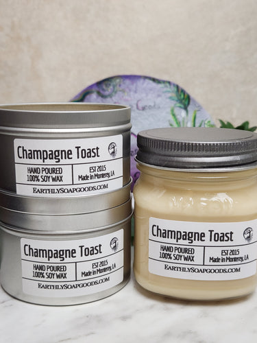 Champagne Toasts, Soywax Candle Earthly Soap Goods