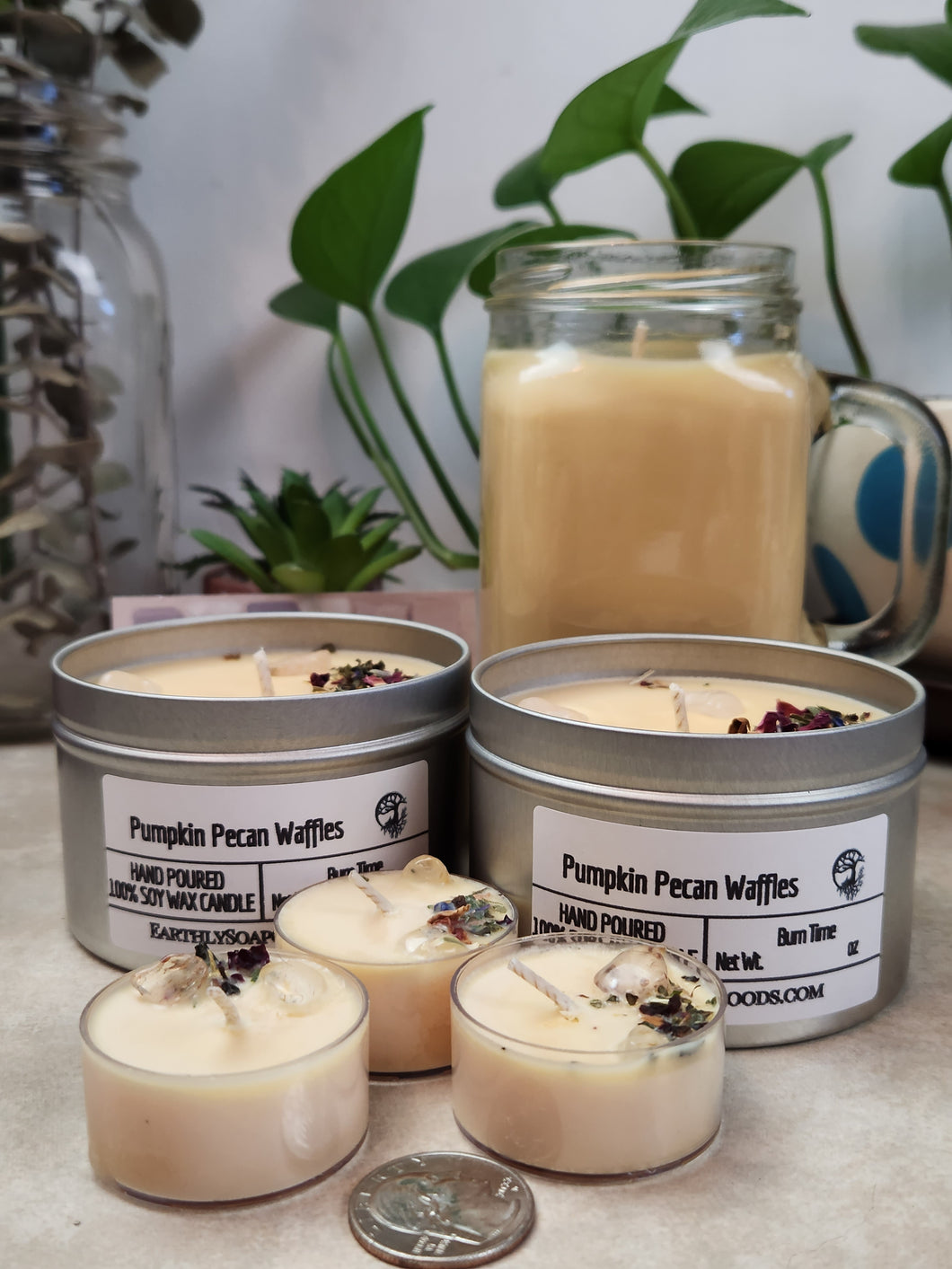 Pumpkin pecan waffle candles Earthly Soap Goods 