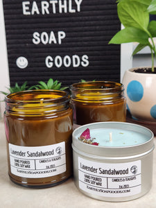 Lavender Sandalwood Candle Earthly Soap Goods 